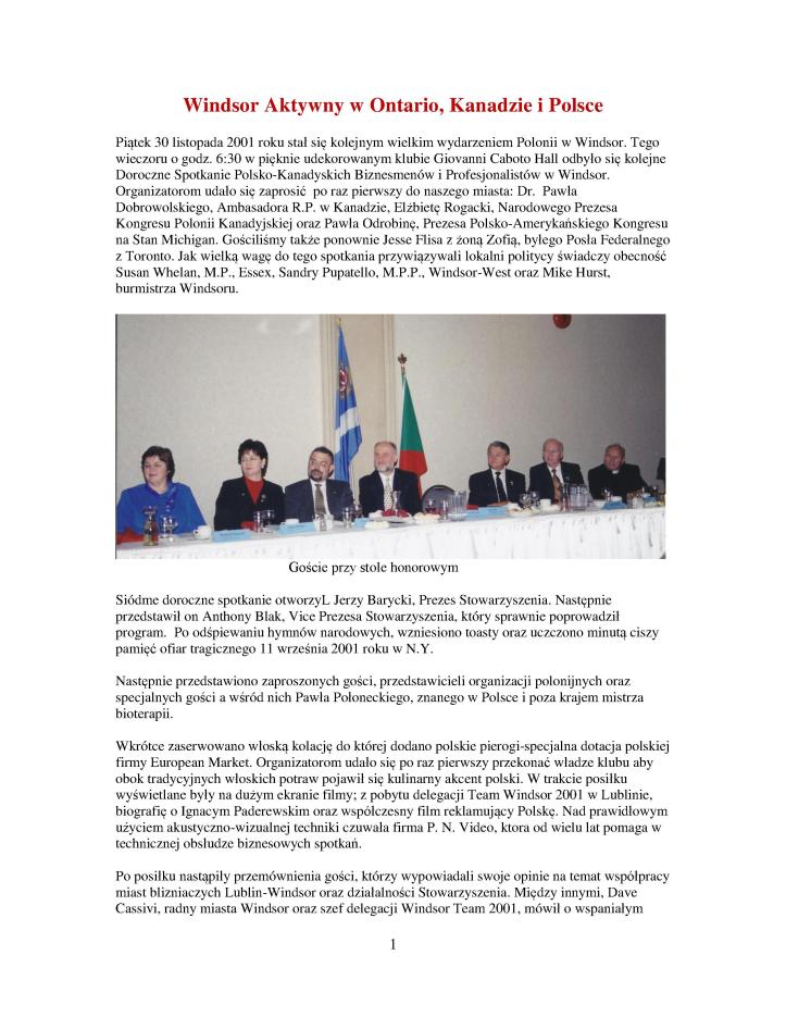 2001 VII B-Dinner Sprawozdanie (P)-2