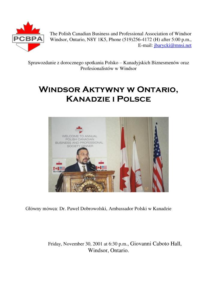 2001 VII B-Dinner Sprawozdanie (P)