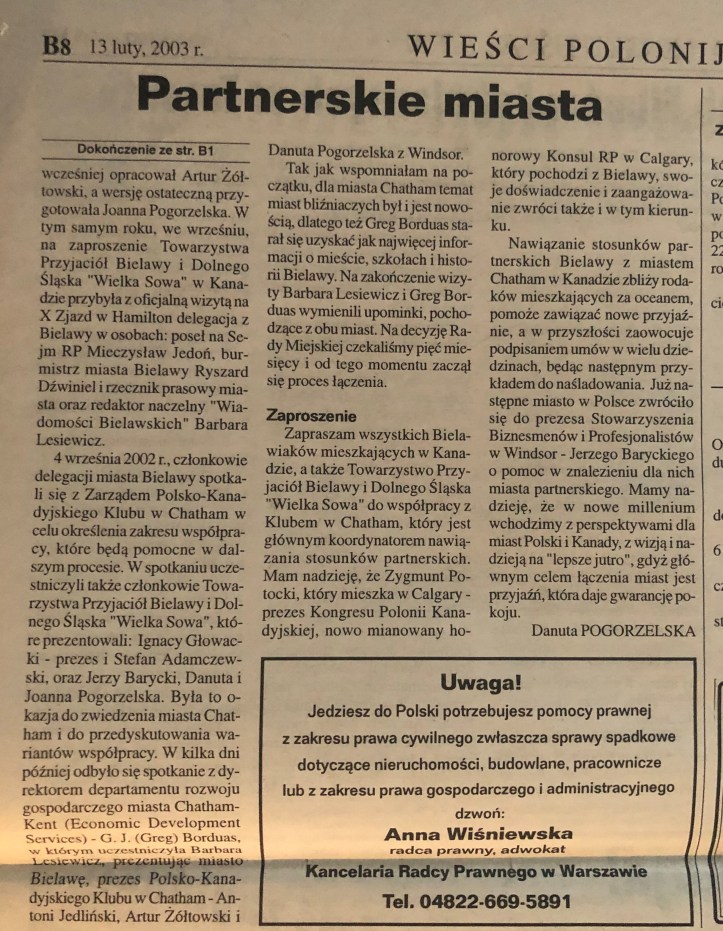 2003 Chatham-Bielawa-Zwiazkowiec 2 13.02.2003