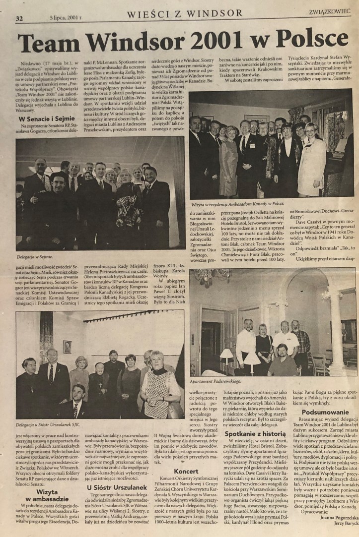2001 Team Windsor w Polsce-Zwiazkowiec 5.07.2001 (P)