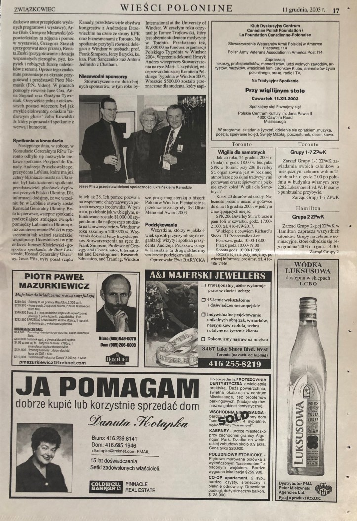 2003 Lublin-Windsor Partnerstwo 2- Express Wieczorny 4.12.2003 (P)