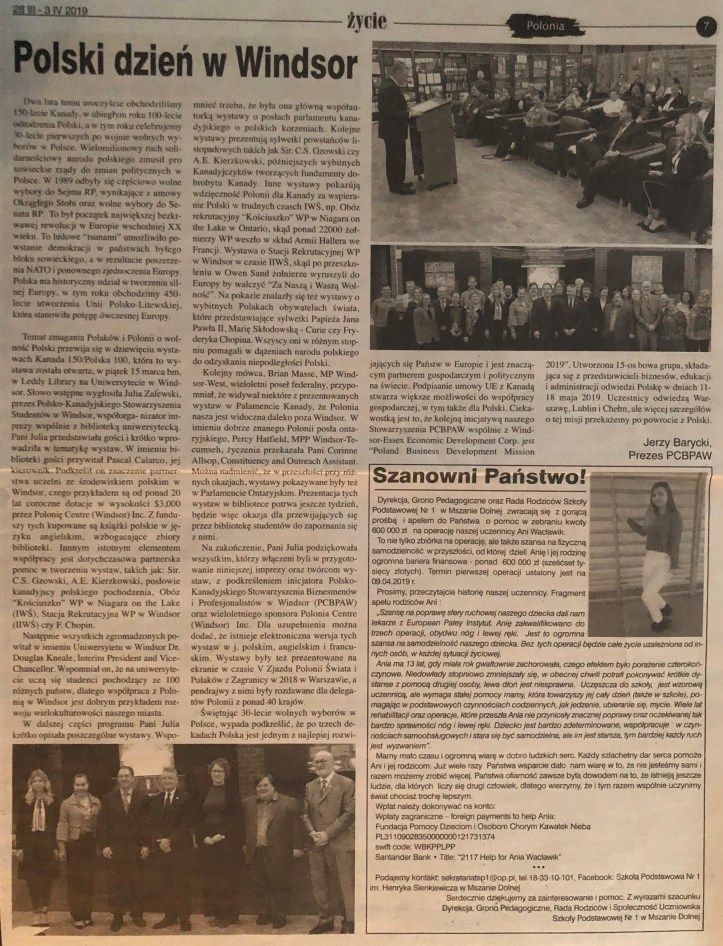 2019 Polski Dzien w Windsor-Zycie 3.04.2019 (P)